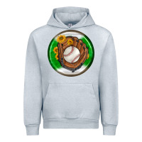 Heather Grey baseball with sunflower round earrings Urban Hoodie - BundleAndBundleShop
