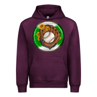 Mauve Wine baseball with sunflower round earrings Urban Hoodie - BundleAndBundleShop