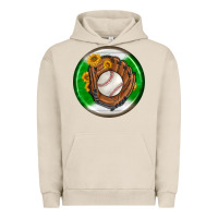 Pigment French Oak baseball with sunflower round earrings Urban Hoodie - BundleAndBundleShop