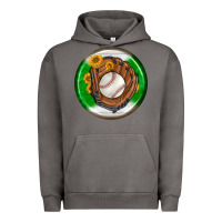 Pigment Tornado baseball with sunflower round earrings Urban Hoodie - BundleAndBundleShop
