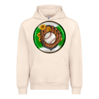 Sandshell baseball with sunflower round earrings Urban Hoodie - BundleAndBundleShop