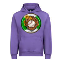 Tulip baseball with sunflower round earrings Urban Hoodie - BundleAndBundleShop