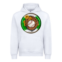 White baseball with sunflower round earrings Urban Hoodie - BundleAndBundleShop
