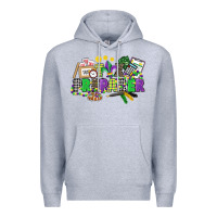 Heather Grey tax preparer mardi gras Premium Hoodie - CowGirlArtShop