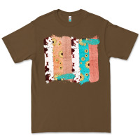 Cacao Western Cowhide Sunflower Jute Glitter Farm Life Brush Stroke Premium Tee - Bettercallsaul