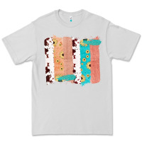 Dove Grey Western Cowhide Sunflower Jute Glitter Farm Life Brush Stroke Premium Tee - Bettercallsaul