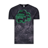 Cloud Black st patricks day shamrock typography Vintage Tee - MaliasSmallBusiness