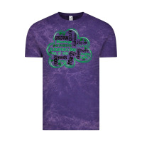 Cloud Purple st patricks day shamrock typography Vintage Tee - MaliasSmallBusiness