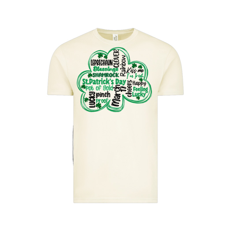 St Patricks Day Shamrock Typography Vintage Tee by MaliasSmallBusiness | Teevron
