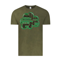 Vintage Olive st patricks day shamrock typography Vintage Tee - MaliasSmallBusiness