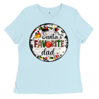Baby Blue christmas  santas favourite Ladies Tee - AdoDesignShop