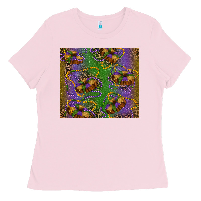 Mardi Gras King Cake Leopard Ladies Tee by RanaPortraitStore | Teevron