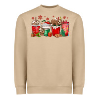Mushroom christmas sloth coffee cups Heavyweight Sweatshirt - MaliasSmallBusiness