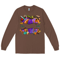Chestnut halloween nurse pumpkin custom name Long Sleeve Tee - NancyCooperArtShop