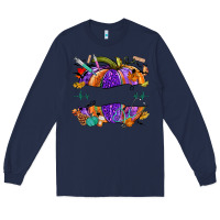 Navy halloween nurse pumpkin custom name Long Sleeve Tee - NancyCooperArtShop