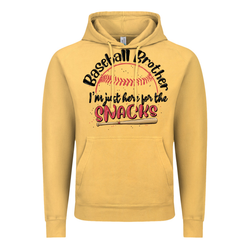 Baseball Brother I'm Just Here For The Snacks Vintage Hoodie by MaliasSmallBusiness | Teevron