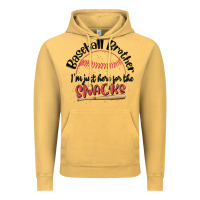 Vintage Mustard baseball brother i'm just here for the snacks Vintage Hoodie - MaliasSmallBusiness