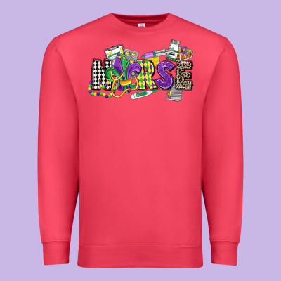 Nurse Mardi Gras Premium Sweatshirt Designed By Cowgirlartshop