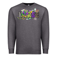 Charcoal Heather nurse mardi gras Premium Sweatshirt - CowGirlArtShop