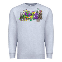 Heather Grey nurse mardi gras Premium Sweatshirt - CowGirlArtShop