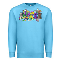 Ocean Blue nurse mardi gras Premium Sweatshirt - CowGirlArtShop