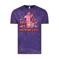 Cloud Purple my first valentines day Vintage Tee - MaliasSmallBusiness