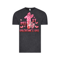 Vintage Black my first valentines day Vintage Tee - MaliasSmallBusiness