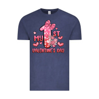 Vintage Denim my first valentines day Vintage Tee - MaliasSmallBusiness