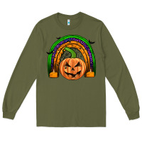 Army Green halloween rainbow Long Sleeve Tee - JahusDesignShop