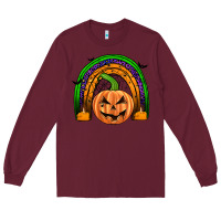Burgundy halloween rainbow Long Sleeve Tee - JahusDesignShop