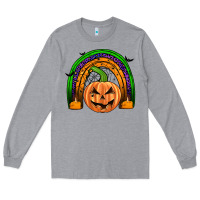 Heather Grey halloween rainbow Long Sleeve Tee - JahusDesignShop