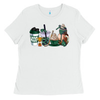 White hunter green hockey coffee cups Ladies Tee - AdoDesignShop