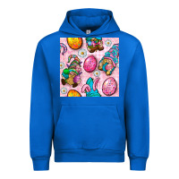 Cobalt Easter Gnomies Seamless Pattern Urban Hoodie - BundleAndBundleShop
