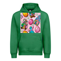 Emerald Easter Gnomies Seamless Pattern Urban Hoodie - BundleAndBundleShop
