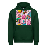 Forest Green Easter Gnomies Seamless Pattern Urban Hoodie - BundleAndBundleShop