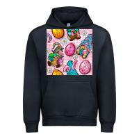 Navy Easter Gnomies Seamless Pattern Urban Hoodie - BundleAndBundleShop