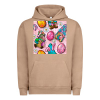 Pigment Burro Easter Gnomies Seamless Pattern Urban Hoodie - BundleAndBundleShop