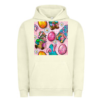 Pigment Pistachio Easter Gnomies Seamless Pattern Urban Hoodie - BundleAndBundleShop