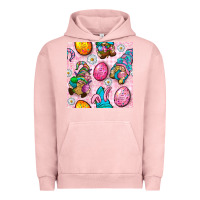 Pigment Salmon Easter Gnomies Seamless Pattern Urban Hoodie - BundleAndBundleShop