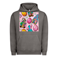 Pigment Tornado Easter Gnomies Seamless Pattern Urban Hoodie - BundleAndBundleShop