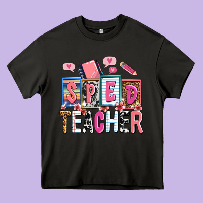 Sped Teacher Heavy Core Tee Designed By Adodesignshop