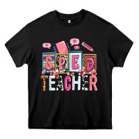 Black sped teacher Heavy Core Tee - AdoDesignShop