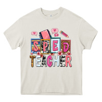 Cream sped teacher Heavy Core Tee - AdoDesignShop