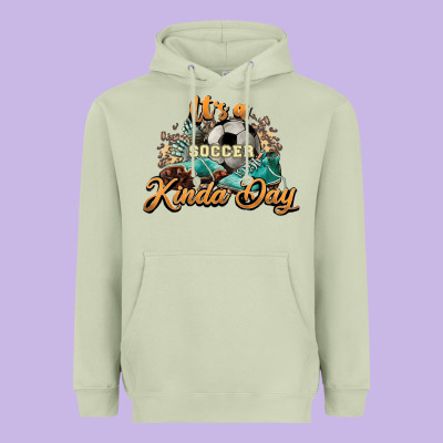 It's A Soccer Kinda Day Heavyweight Hoodie Designed By Howdyjamesfarm