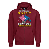 Burgundy My Brain is 95% Show Tunes. Funny Theatre Gift. Zipper Hoodie - Bettercallsaul