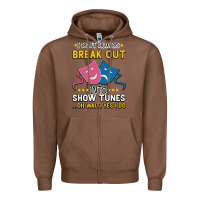 Chestnut My Brain is 95% Show Tunes. Funny Theatre Gift. Zipper Hoodie - Bettercallsaul