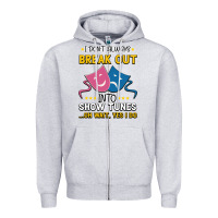 Heather Grey My Brain is 95% Show Tunes. Funny Theatre Gift. Zipper Hoodie - Bettercallsaul