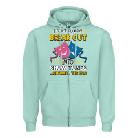 Seafoam My Brain is 95% Show Tunes. Funny Theatre Gift. Zipper Hoodie - Bettercallsaul