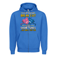 True Royal My Brain is 95% Show Tunes. Funny Theatre Gift. Zipper Hoodie - Bettercallsaul