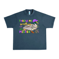 Midnight Navy throw me something mister mardi gras duck Urban Heavy Tee - MaliasSmallBusiness